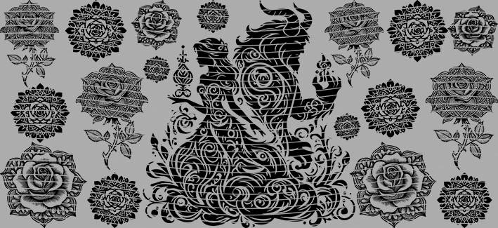 16oz black white-BW-13